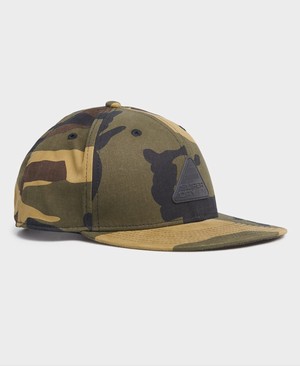 Superdry 6 Panel Twill Férfi Sapka Zöld/Camo | ORNXV8153